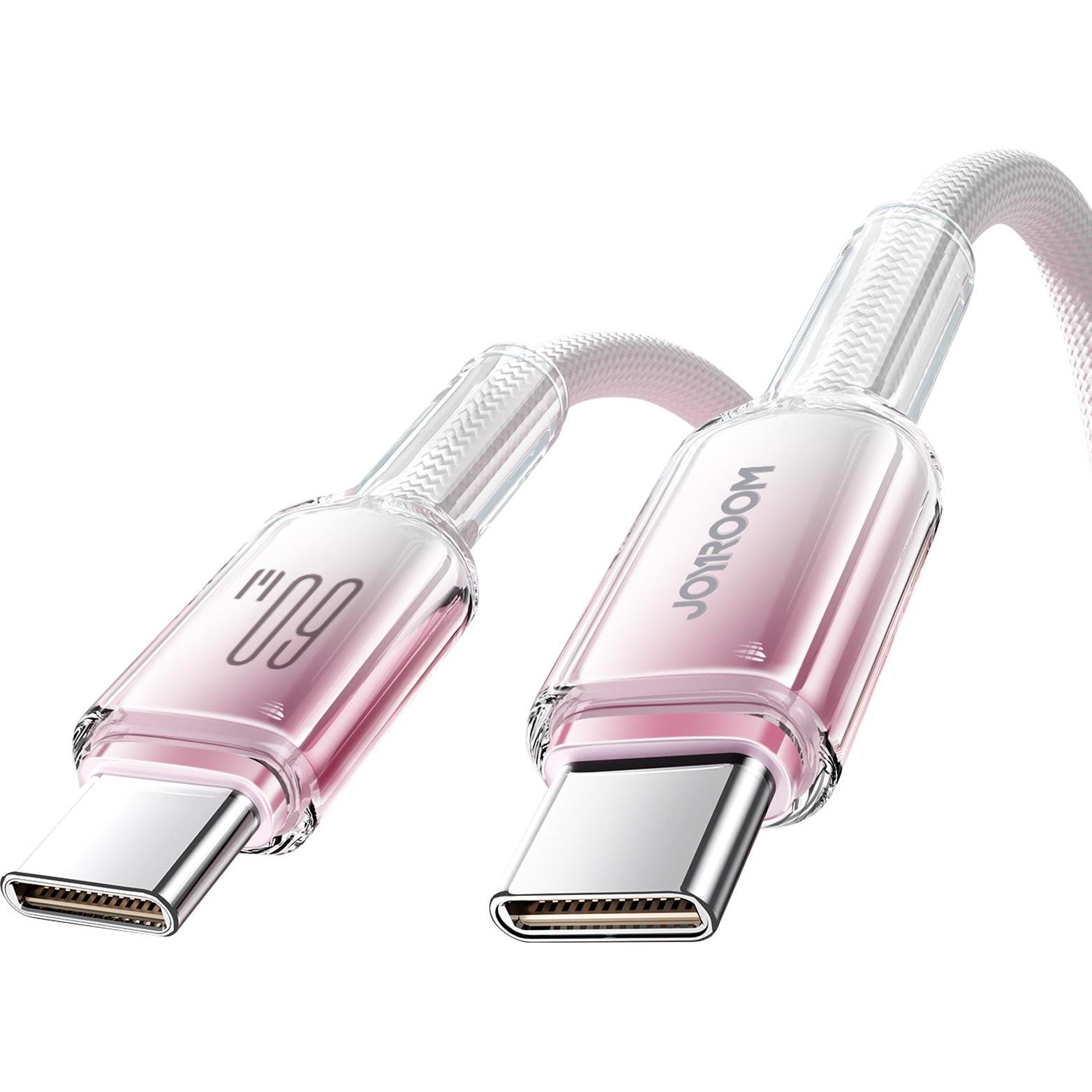 Thumbnail - Joyroom S-A42 Crystal Clear Series Fast Charging Data Cable Type-C to Type-C 60W 1.2m White (1.20 m), USB Kabel