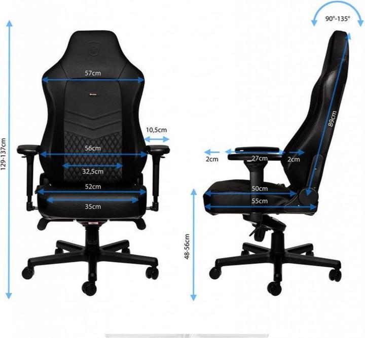 Actual product image noblechairs HERO genuine leather