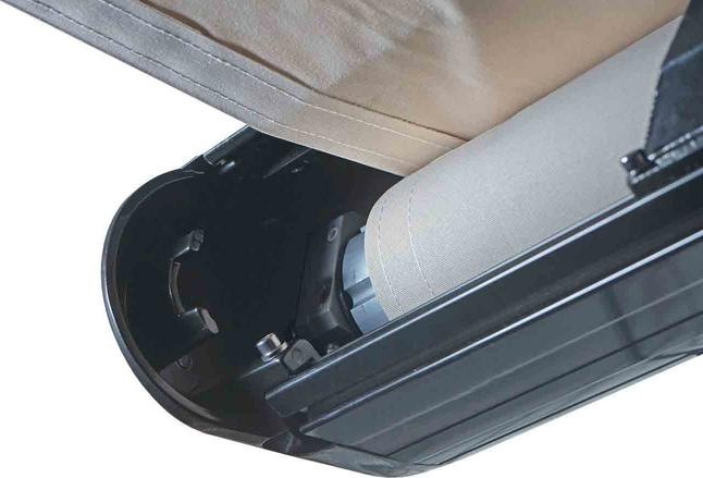 Produktbild Mendler Elektrische Vollkassetten-Markise, 4x3m ausfahrbarer Volant, Polyester Creme, anthrazit - 27198 (4 m)