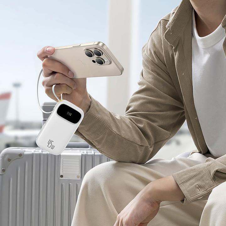 Actual product image Baseus Powerbank EnerFill FC31 20000mAh 45W USB-C Lightning white (20000 mAh, 45 W, 74 Wh)