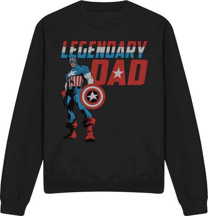 Actual product image Captain America Unisex Adult Legendary Dad Sweatshirt (XXL)