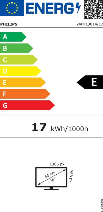 Energie-Label Philips 24HFL3014/12 (24", LED, HD ready)
