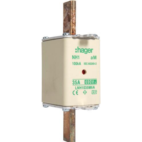 Hager, Sicherung, LNH1035M6A (NH-DIN Sicherung, 35 A, Träge)