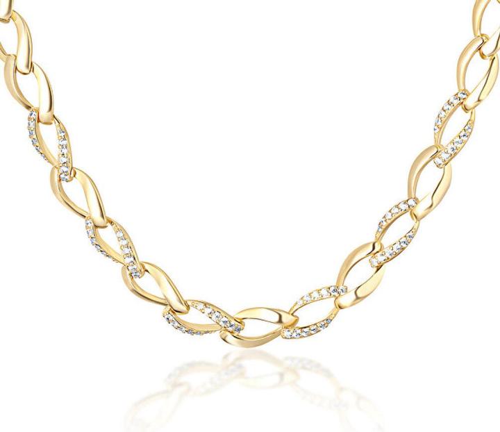 Produktbild JVD Solid gold-plated chain with zircons SVLN0205SH2GO42 (Gold)