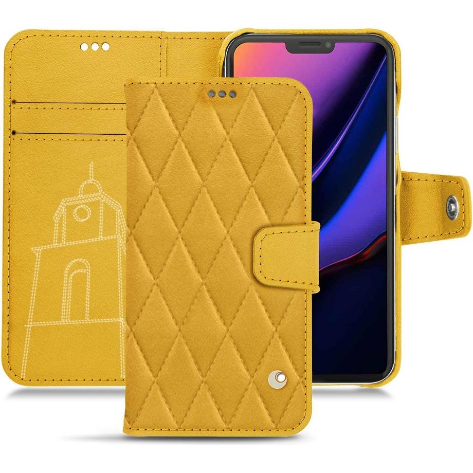 Noreve Lederschutzhülle Wallet (Apple iPhone 11 Pro), Smartphone Hülle, Orange