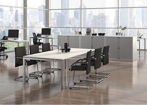 Actual product image Bisley EURO roller shutter cupboard, width 1000 mm, 1 shelf, traffic white. (100 x 43 x 69.50 cm)