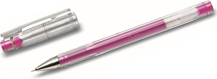 Pilot G-Tec C4 0.4 Stylo à encre gel transparent 0,4 mm, Couleur de l'encre : rose (Pink, Transparent, 1x)