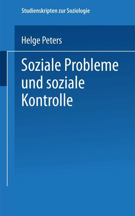Produktbild Soziale Probleme und soziale Kontrolle (Deutsch, 2002)