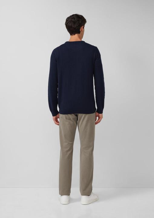 Produktbild s.Oliver Strickpullover Strickpullover mit Logo-Stickerei (L)