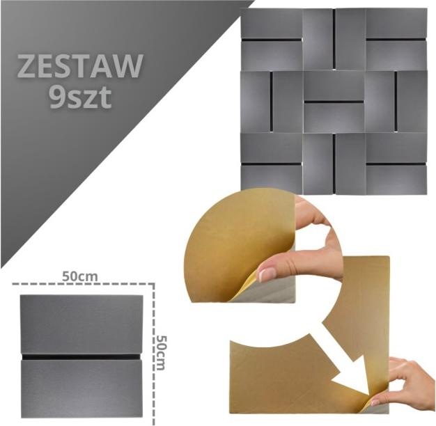 No Name DNA AM6 GY Akustikplatte Set mit 9 Stk. grau (9 pcs.)