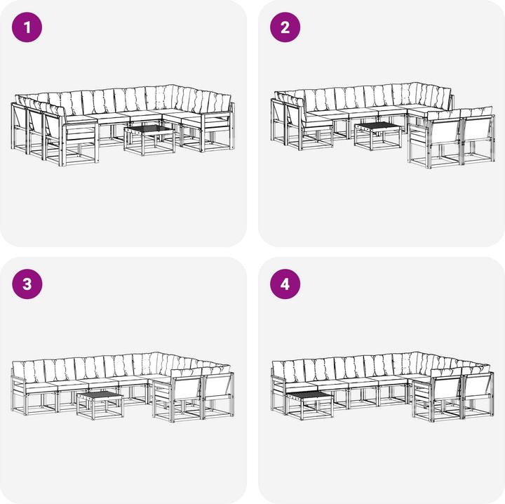 Produktbild vidaXL Gartenmöbel Set