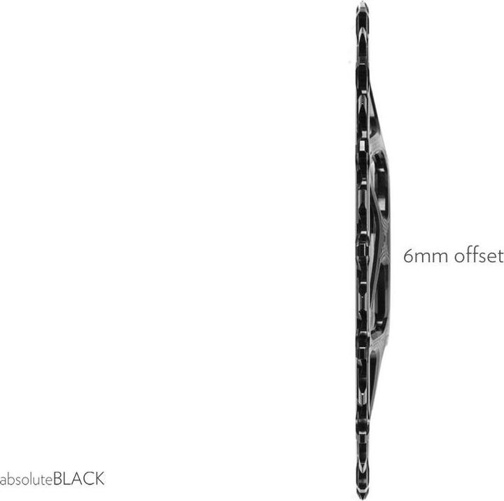 Actual product image AbsoluteBLACK aBLACK MTB OVAL RaceFace Cinch Direct Mount chainring N/W BLACK BLACK (28)