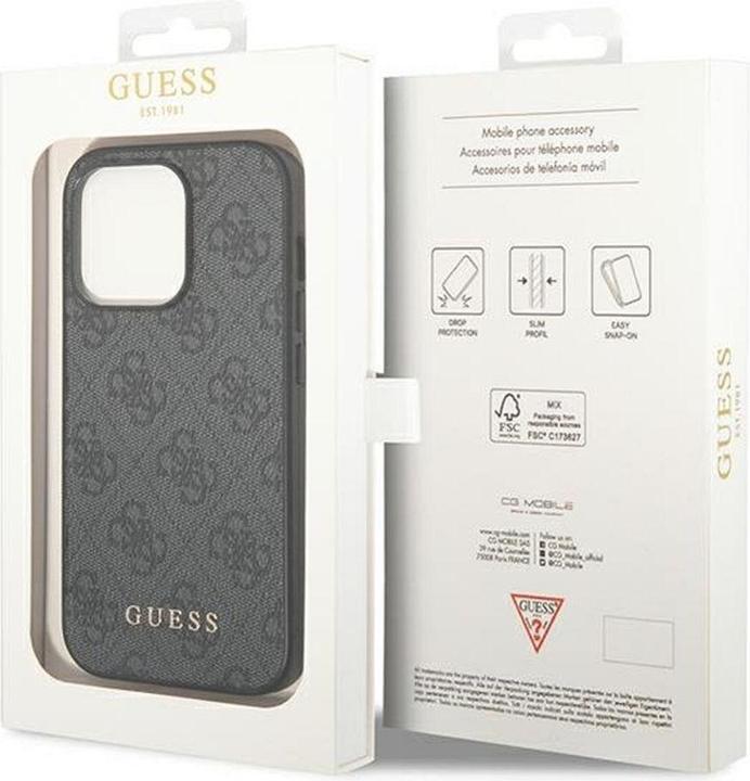 Produktbild Guess GUHCP14XG4GFGR iPhone 14 Pro Max 6,7" szary/grey hard case 4G Metal Gold Logo (Apple iPhone 14 Pro Max)
