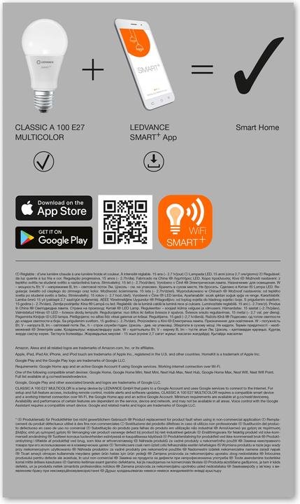 Actual product image Ledvance Smart Classic 100 (E27, 14 W, 1521 lm, 3 x, F)
