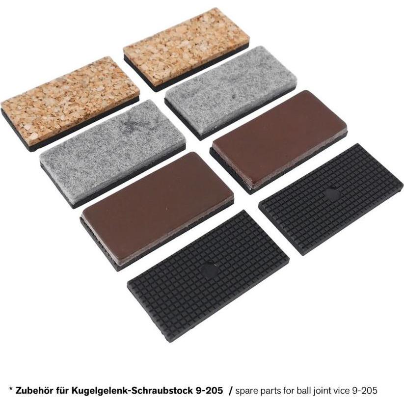 Thumbnail - Bernstein, Schraubstock + Zwinge, ESD Ersatzbacken Kunststoff 50mm zum Aufkleben (Paar) (50 mm)