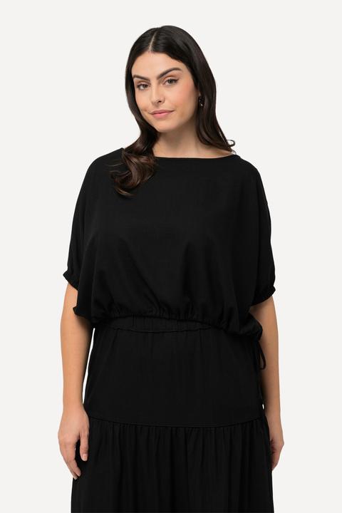 Produktbild Ulla Popken Bluse, Leinenmix, Oversized, U-Boot-Ausschnitt, Halbarm (50, 52)
