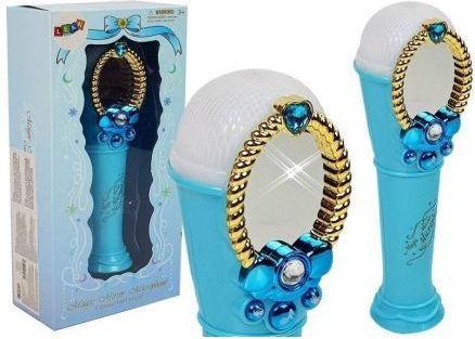Immagine prodotto Lean Toys Microfono blu con specchio e luce USB