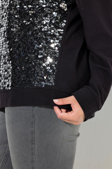 Produktbild Ulla Popken Sweatshirt, Pailletten, Oversized, Rundhals, Langarm (46, 48)
