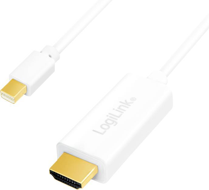 Actual product image LogiLink Mini DisplayPort — HDMI (Typ A) (3 m, DisplayPort, 1.4b)