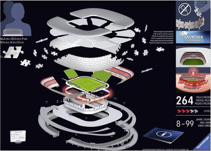 Immagine prodotto Ravensburger Iconics: Allianz Arena - mit Licht (216 pezzi)
