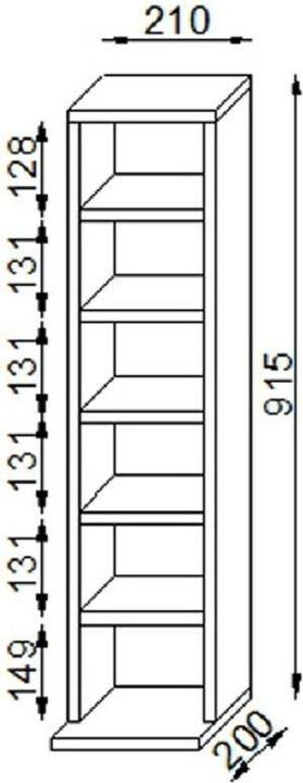 Produktbild Ebuy24 Regal Elementa (21 x 20 x 97.40 cm)