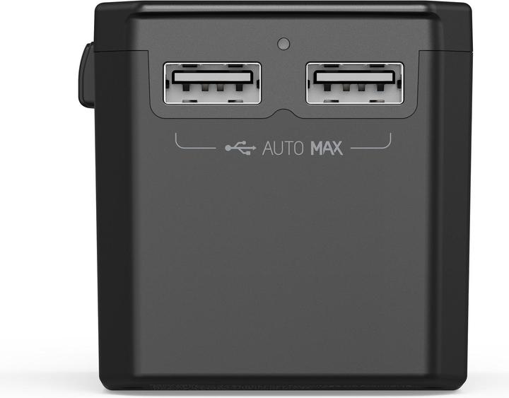 Actual product image Choetech PD6045 USB-C USB-A 45W GaN Travel Charger with US EU UK AU Plugs - Black (45 W)