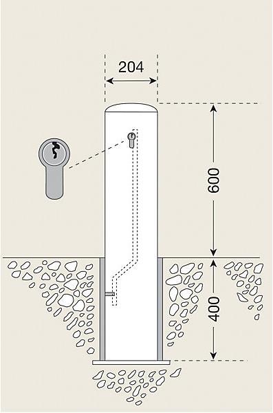 Produktbild kaiserkraft Edelstahlpoller XL