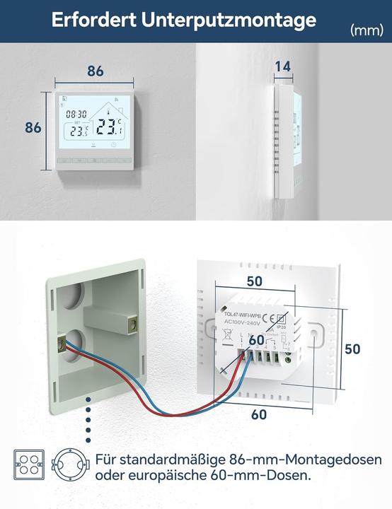 Image du produit Beok controls TOL47WIFI Heizungsthermostat