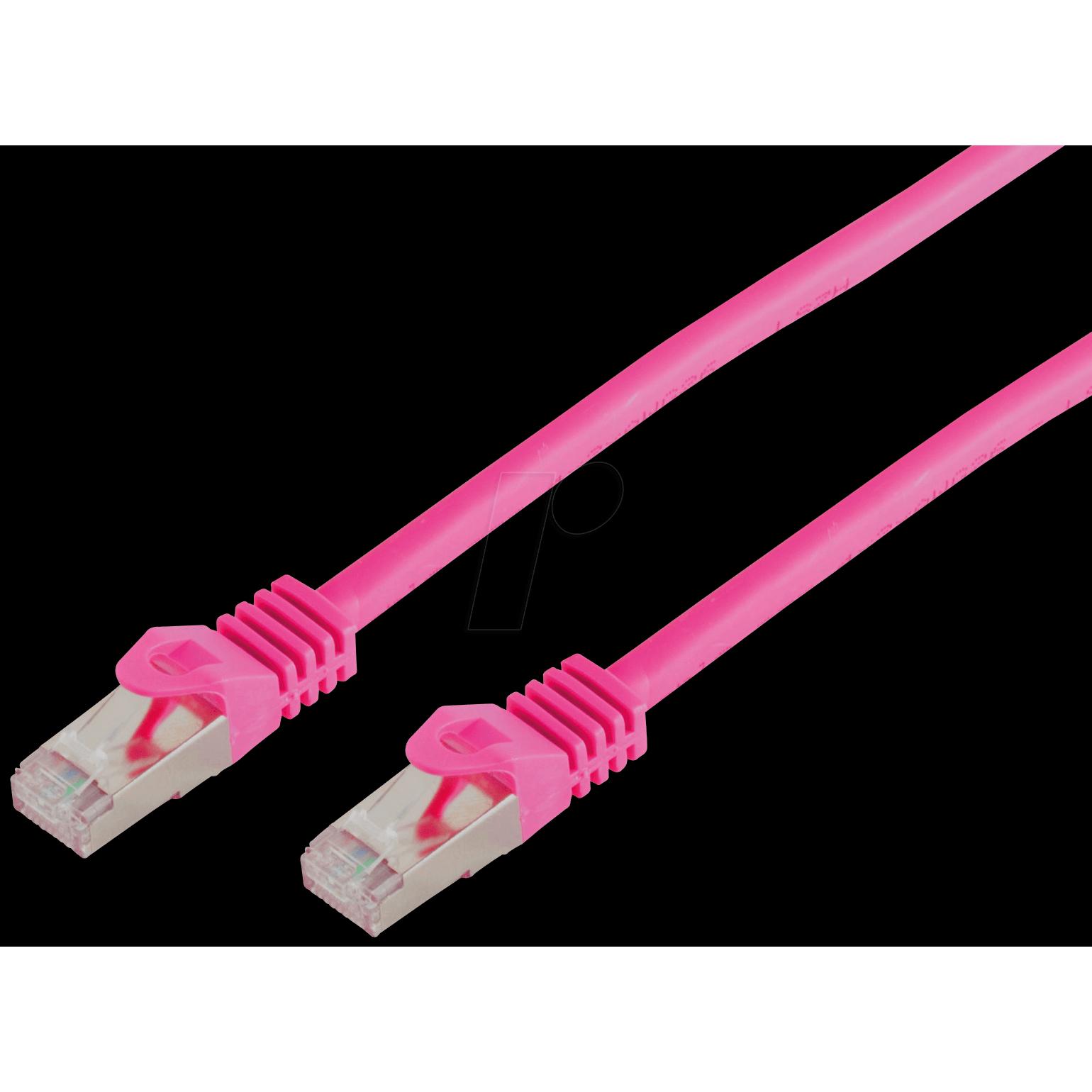Thumbnail - Shiverpeaks RJ45 Patchkabel S/FTP PIMFCat.7 Rohkabel magenta 0,5m (S/FTP, CAT7, 0.50 m), Netzwerkkabel