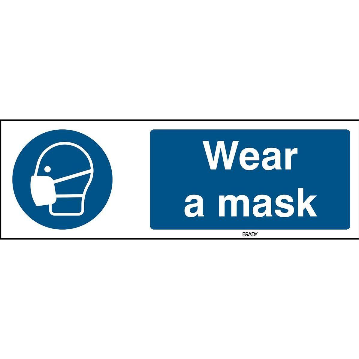 Brady, Etiketten, ISO Safety Sign - Wear a mask