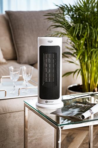 Actual product image Adler AD 7738 Ceramic LED fan heater with remote control + timer (2000 W)
