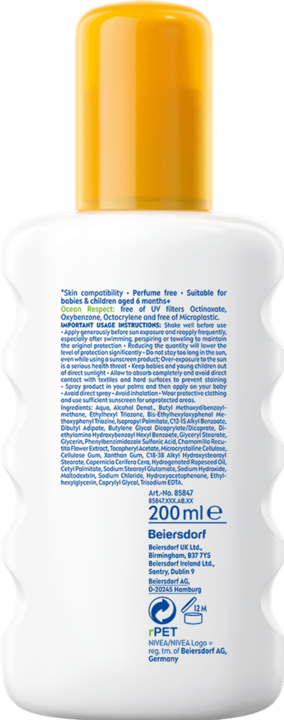 Image du produit NIVEA Sun Kids Protect & Sensitive (Spray solaire, SPF 50, 200 ml, 150 g)