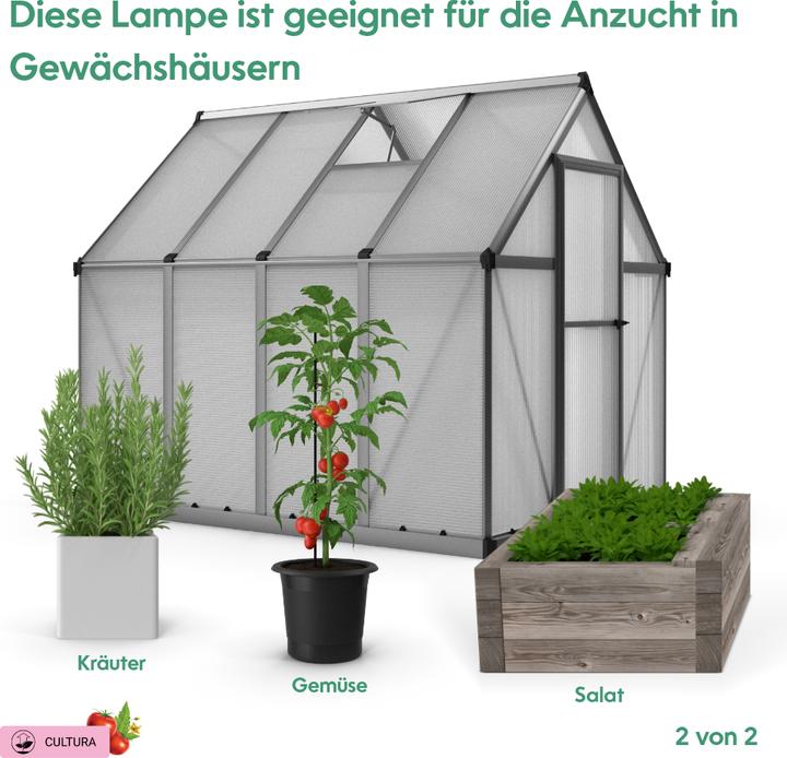 Actual product image Parus by Venso plant fitting GrowLight Quattro 30W, stimulation of photosynthesis and chlorophyll fo (LED, 230 V)