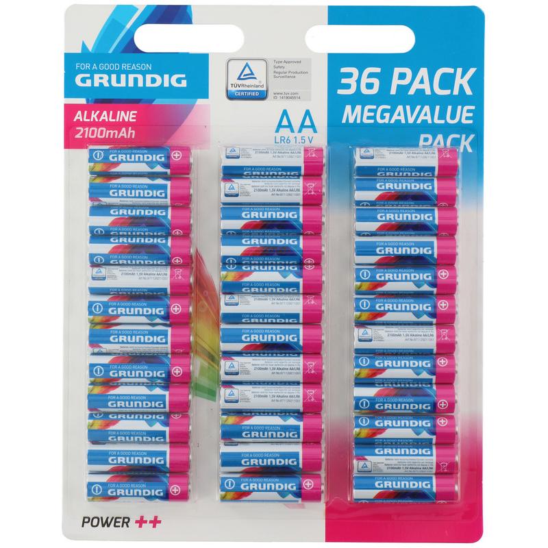 Thumbnail - Grundig Power++ (36 Stk., AA, 2100 mAh), Batterien + Akkus