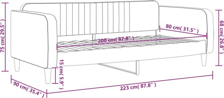 Produktbild vidaXL Tagesbett (4-Sitzer)