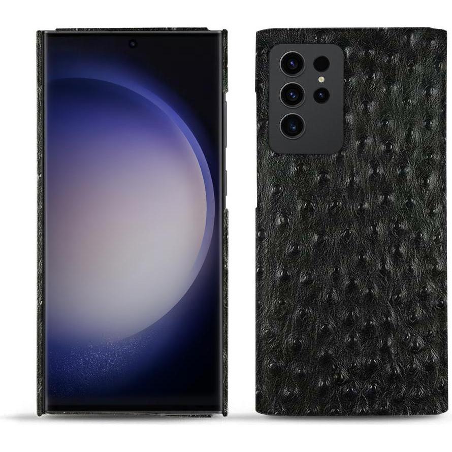 Noreve Lederschutzhülle (Samsung Galaxy S23 Ultra), Smartphone Hülle, Schwarz