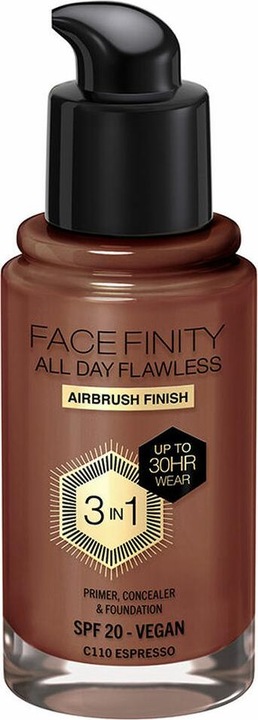 Immagine prodotto Max Factor Facefinity Fondotinta All Day Flawless 3 In 1 C110-Espresso 30ml (Nº C110 Espresso)