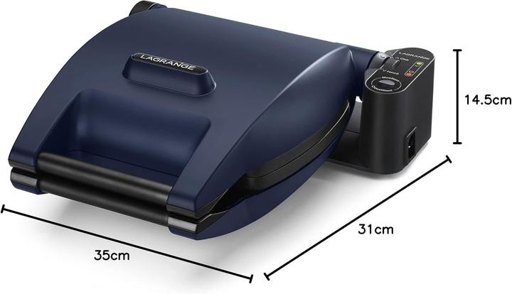 Actual product image Lagrange Premium Waffle Maker, 1200W, 3 Included Plates, Reversible, Made in France, Personalized Cooking