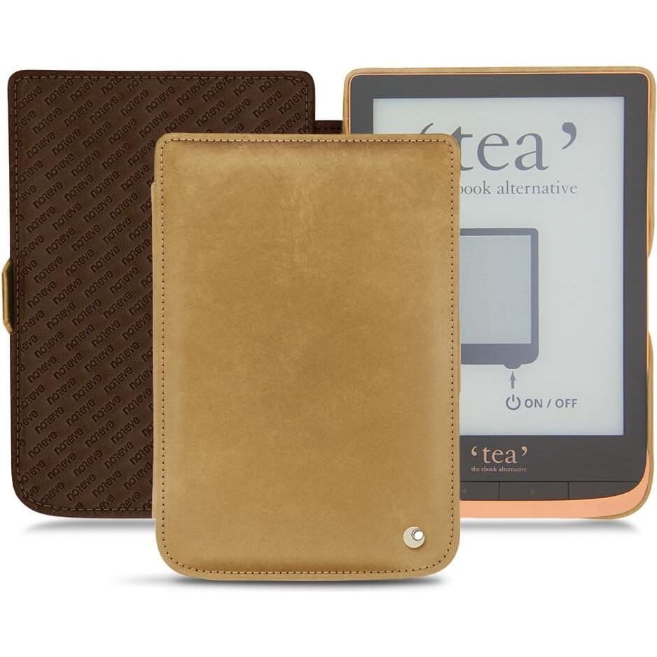 Noreve Lederschutzhülle horizontal (Touch HD Plus), Tablet Hülle, Braun