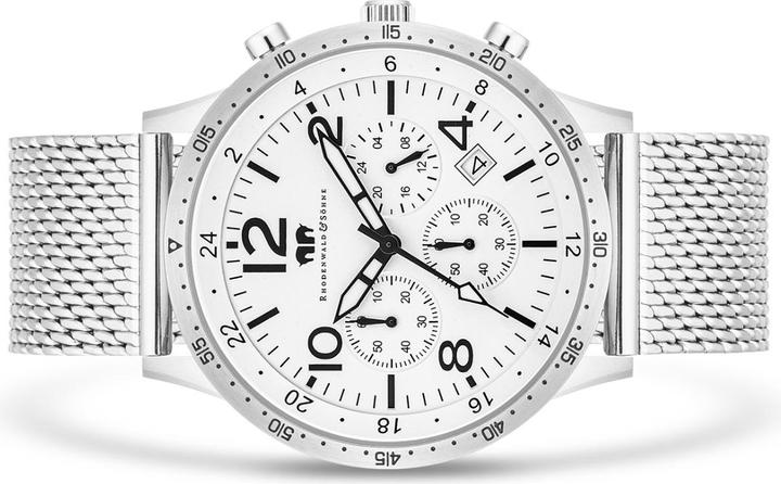 Actual product image Men's chronograph Flight Captain stainless steel silver - 34406 (Chronograph, 43.80 mm)