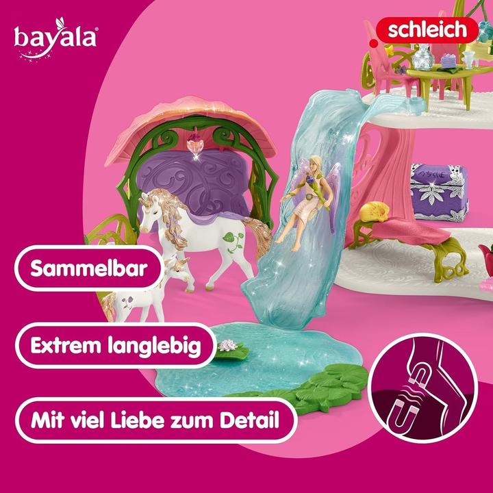 Actual product image Schleich Glittering flower house with unicorns, S