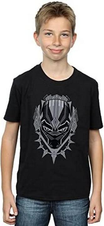 Actual product image Black Boys Head Cotton T-Shirt (128)