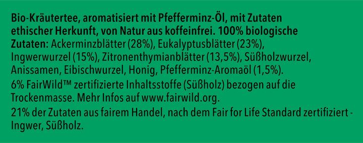 Nährwerte und Zutaten Pukka Atme auf (38 g)