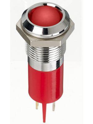 Actual product image RS PRO 14mm prom hyper bright LED, red 12Vdc