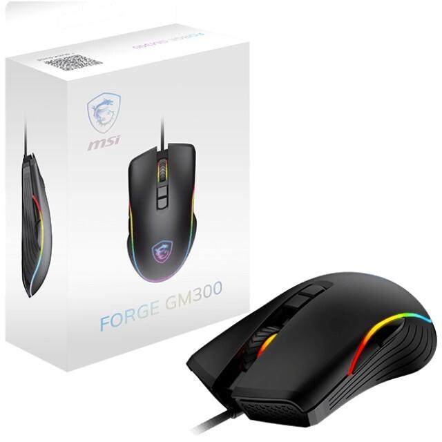 Actual product image MSI Clutch GM300 Gaming Mouse, Black, USB (Cable)
