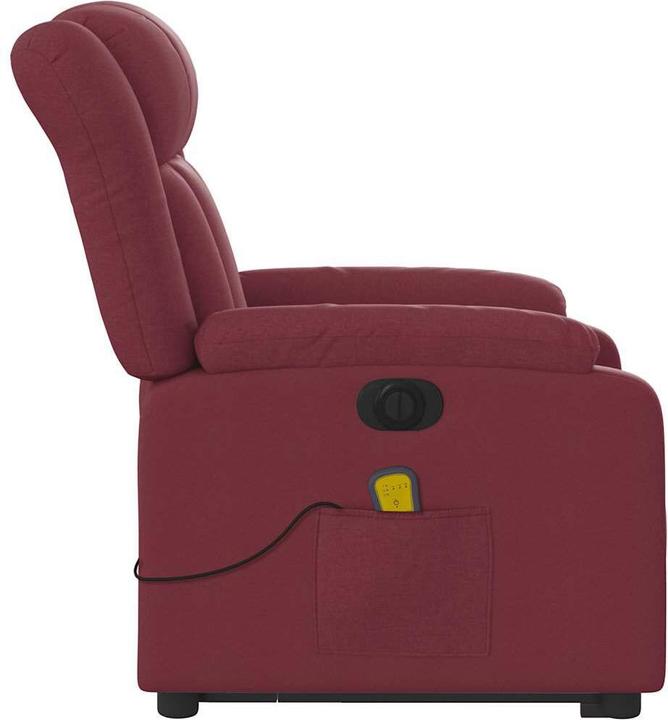 Immagine prodotto vidaXL Poltrona massaggiante con ausilio stand-up poltrona TV elettrica tessuto rosso vino