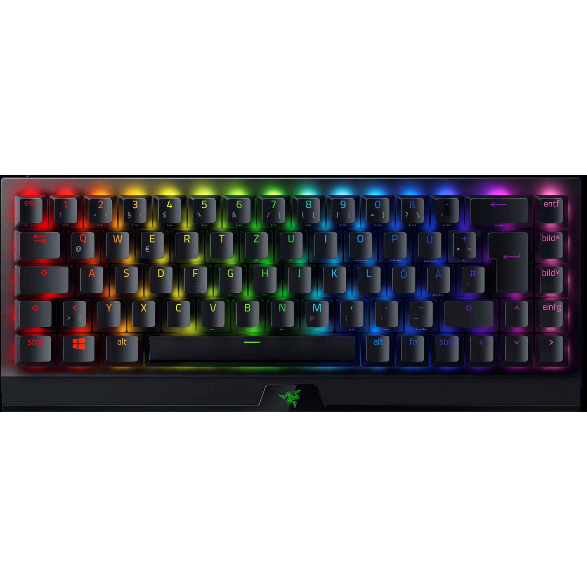 Razer BlackWidow V3 Mini HyperSpeed (DE, Kabellos), Tastatur, Schwarz