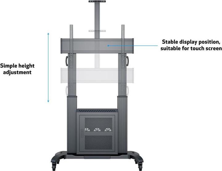 Actual product image Multibrackets Stand electr, -100", max 90 kg, black (90 kg, 60" - 100")