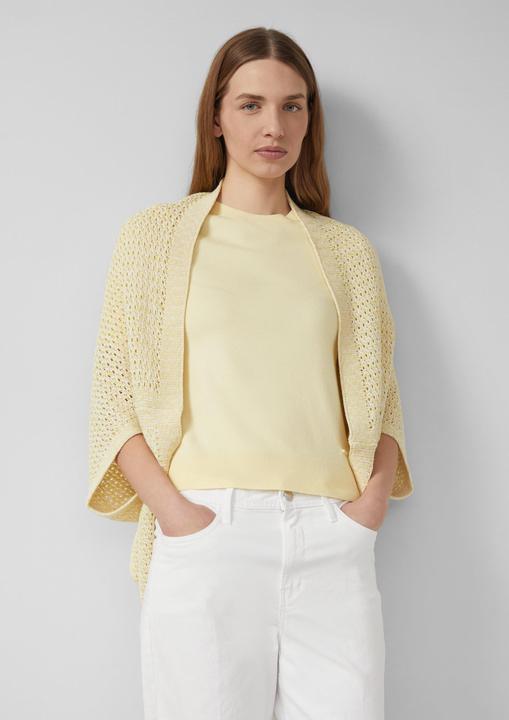 Produktbild s.Oliver Leichter Strick-Poncho aus Baumwollmix in O-Shape (One Size)