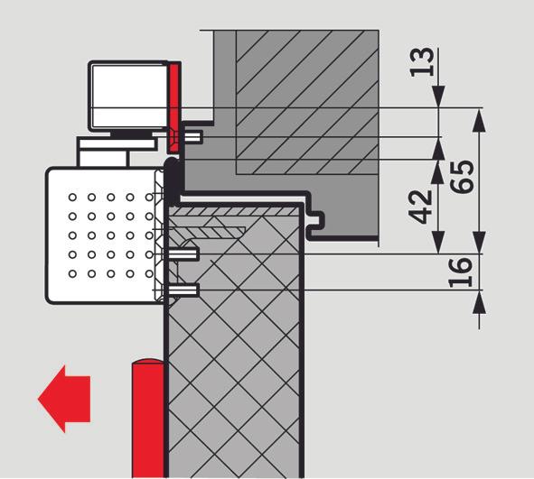 Produktbild Dormakaba Montageplattenset zu Gleitschienen G-SR flach (Balkontür, Eingangstür, Holztür, Zimmertür)
